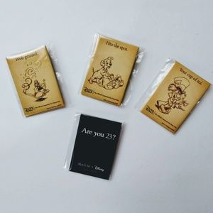 Disney D23 LE Button Pin BUNDLE 2009 RETIRED 4pc